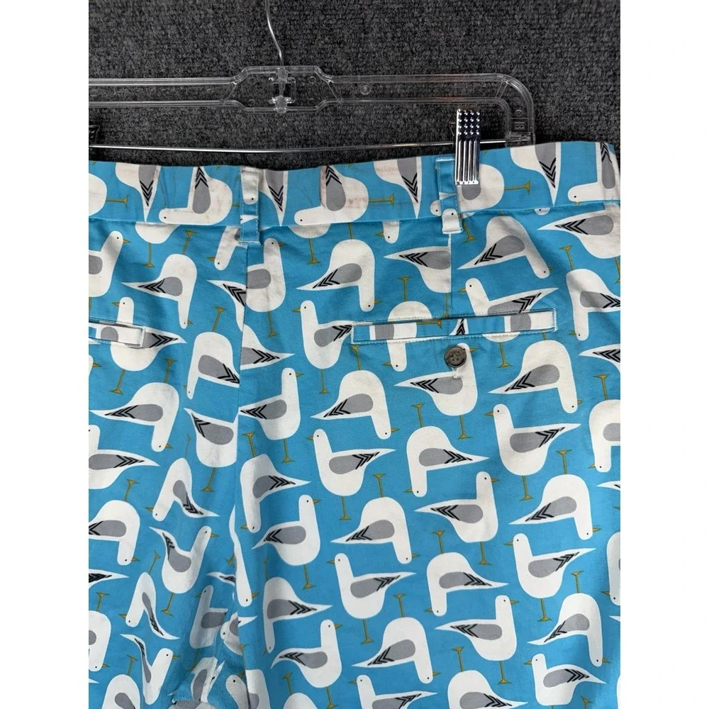 Loudmouth Golf Men's Bodega Bay Golf Shorts Size 42 Blue Seagulls All Over Print - Picture 7 of 7